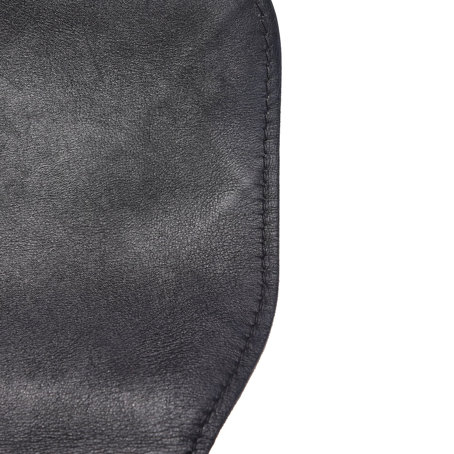 Calfskin Stitched Small Highlander Messenger Black