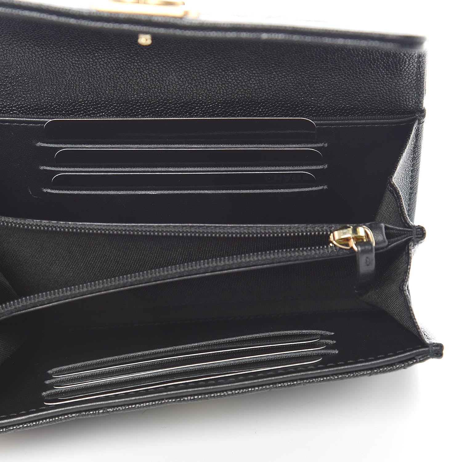 Chanel Caviar Quilted Medium Boy Flap Wallet Black 5 of 9