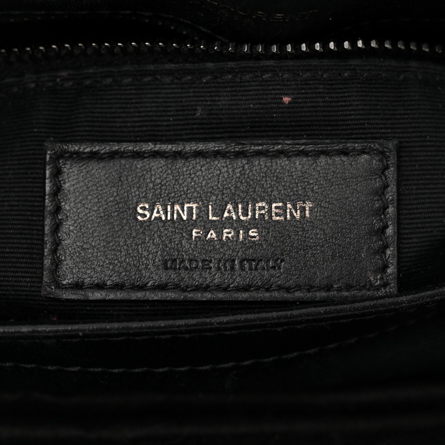Calfskin Y Quilted Monogram Monochrome Toy Loulou Crossbody Bag Black
