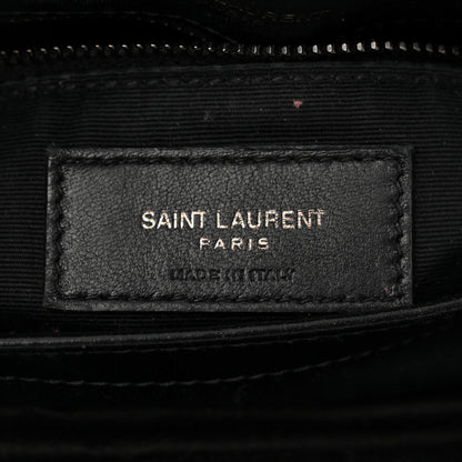Saint Laurent Calfskin Y Quilted Monogram Monochrome Toy Loulou Crossbody Bag Black 6 of 10