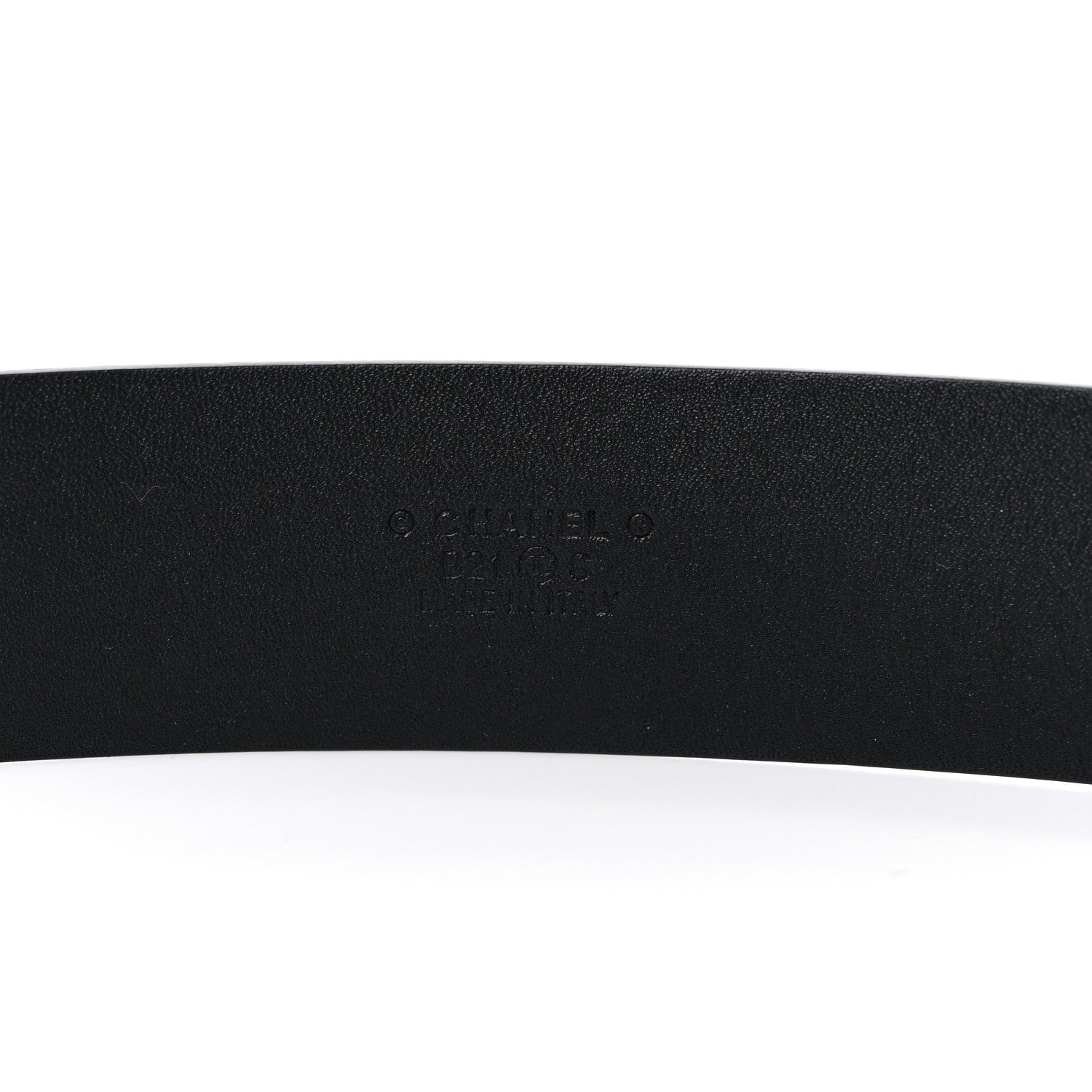 Chanel Calfskin Metal Beaded CC Belt 80 32 Black 3 of 6