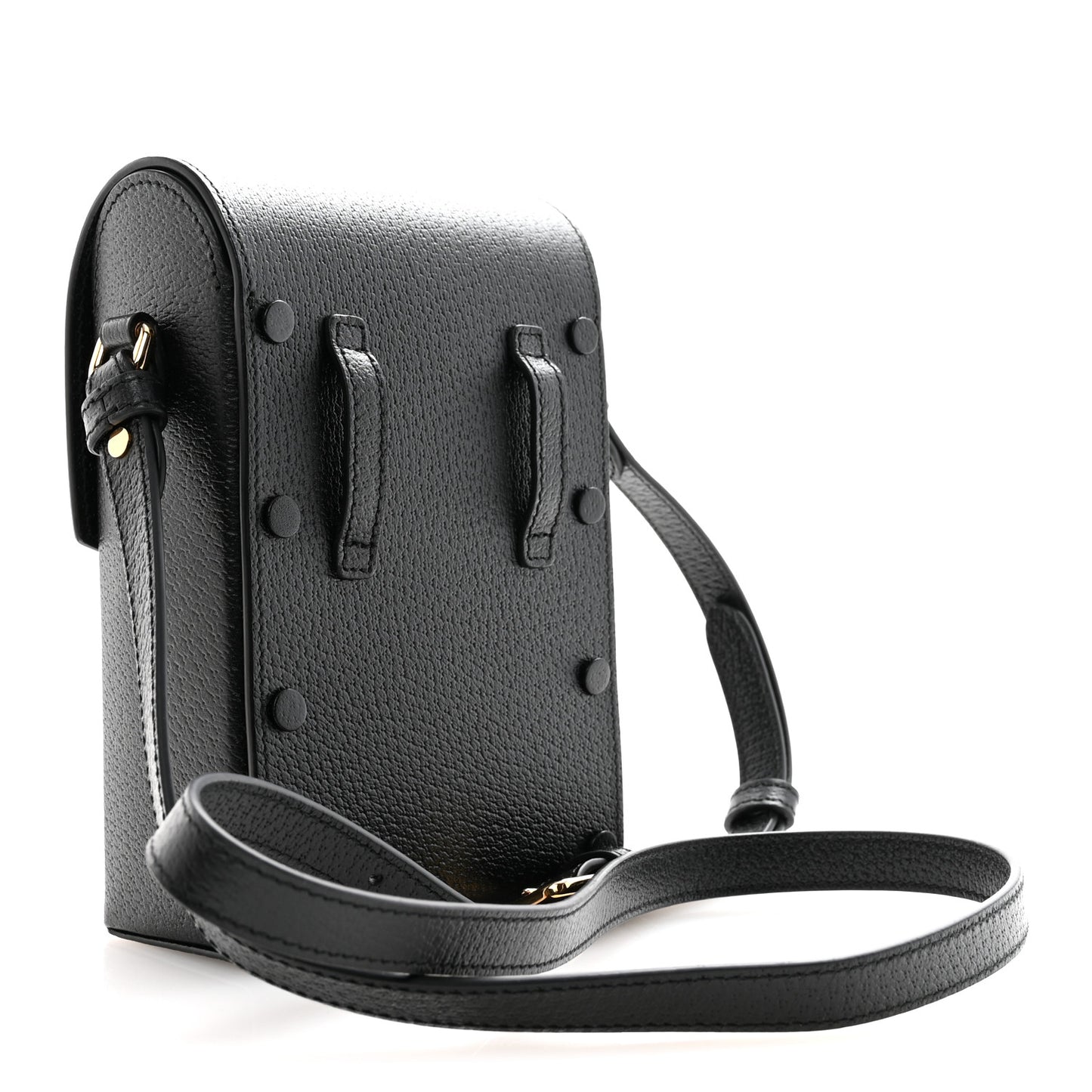 Dollar Calfskin Vertical Horsebit 1955 Crossbody Bag Black