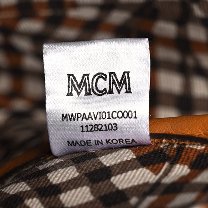 MCM Visetos Liz Shopper Tote Pouch Cognac 5 of 7