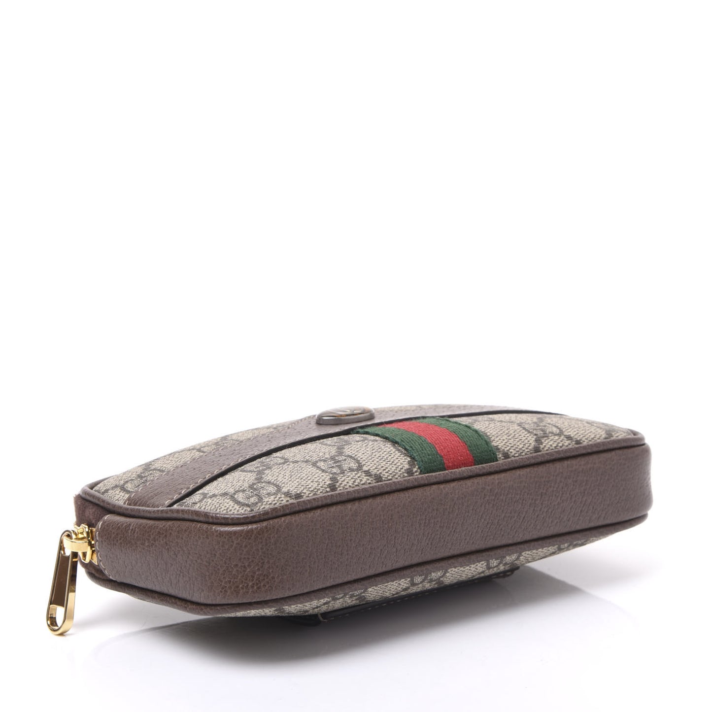 GG Supreme Monogram Ophidia Belted iPhone Case 85 34 Dark Brown