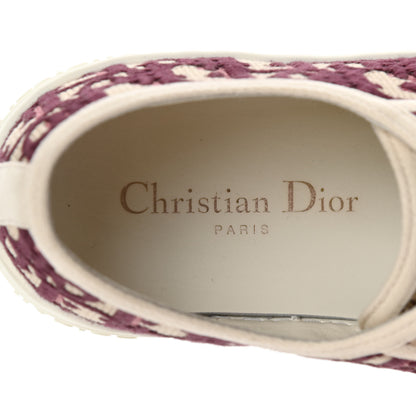 Christian Dior Canvas Oblique Walk'N'Dior Low Top Sneakers 37 Deep Amaranth 6 of 9