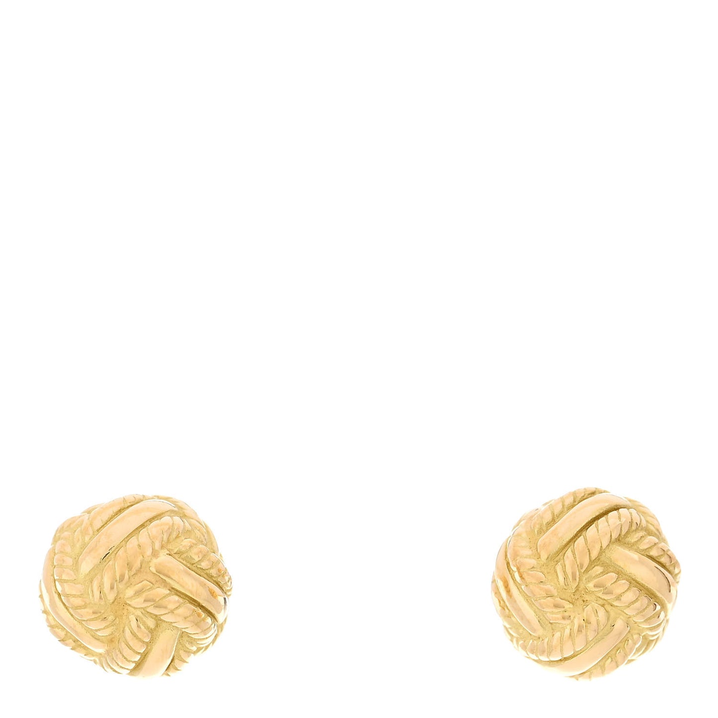 18K Yellow Gold Twist Knot Earrings
