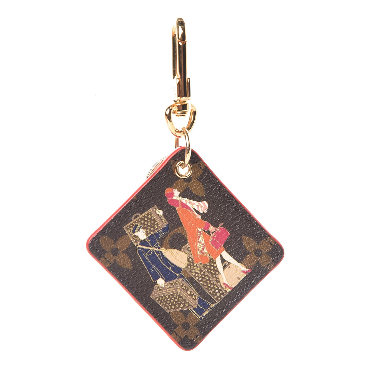 Louis Vuitton Monogram Illustre Groom Bag Charm Key Ring 1 of 5