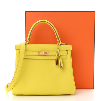 Hermes Swift Kelly Retourne 25 Lime 11 of 13