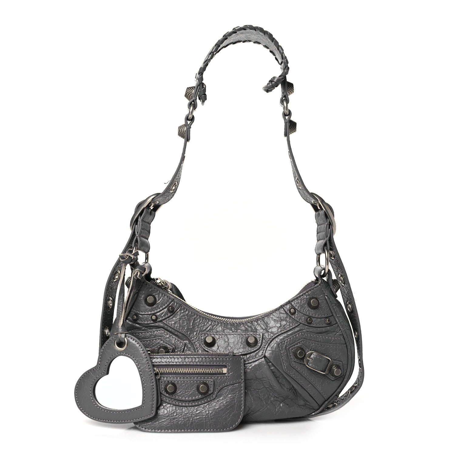 Balenciaga Agneau Arena Le Cagole Shoulder Bag XS Dark Grey 1 of 12