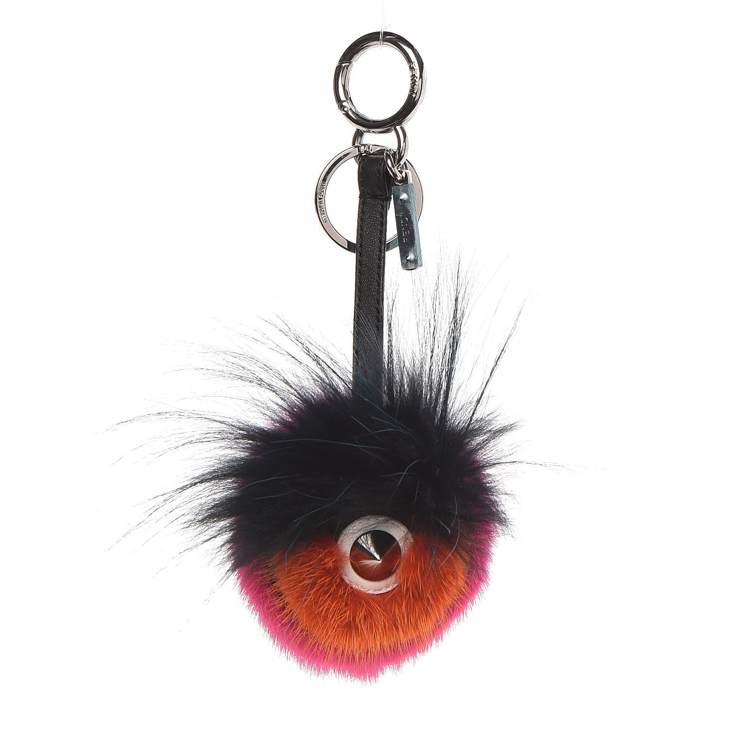 Fendi Mink Fox Fur QuTweet Coucou Bag Bug Charm Pink 1 of 4