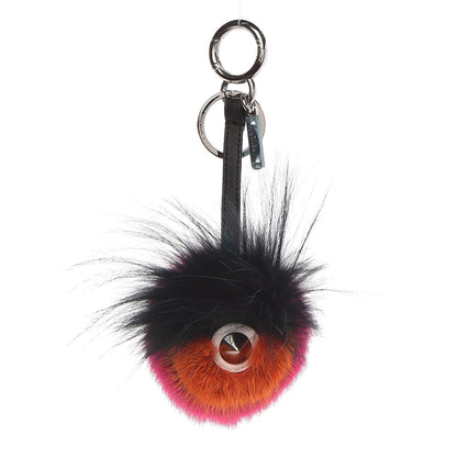 Fendi Mink Fox Fur QuTweet Coucou Bag Bug Charm Pink 1 of 4