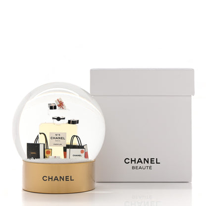 Chanel Glass N°5 Perfume Bottle Snow Globe Gold 8 of 8