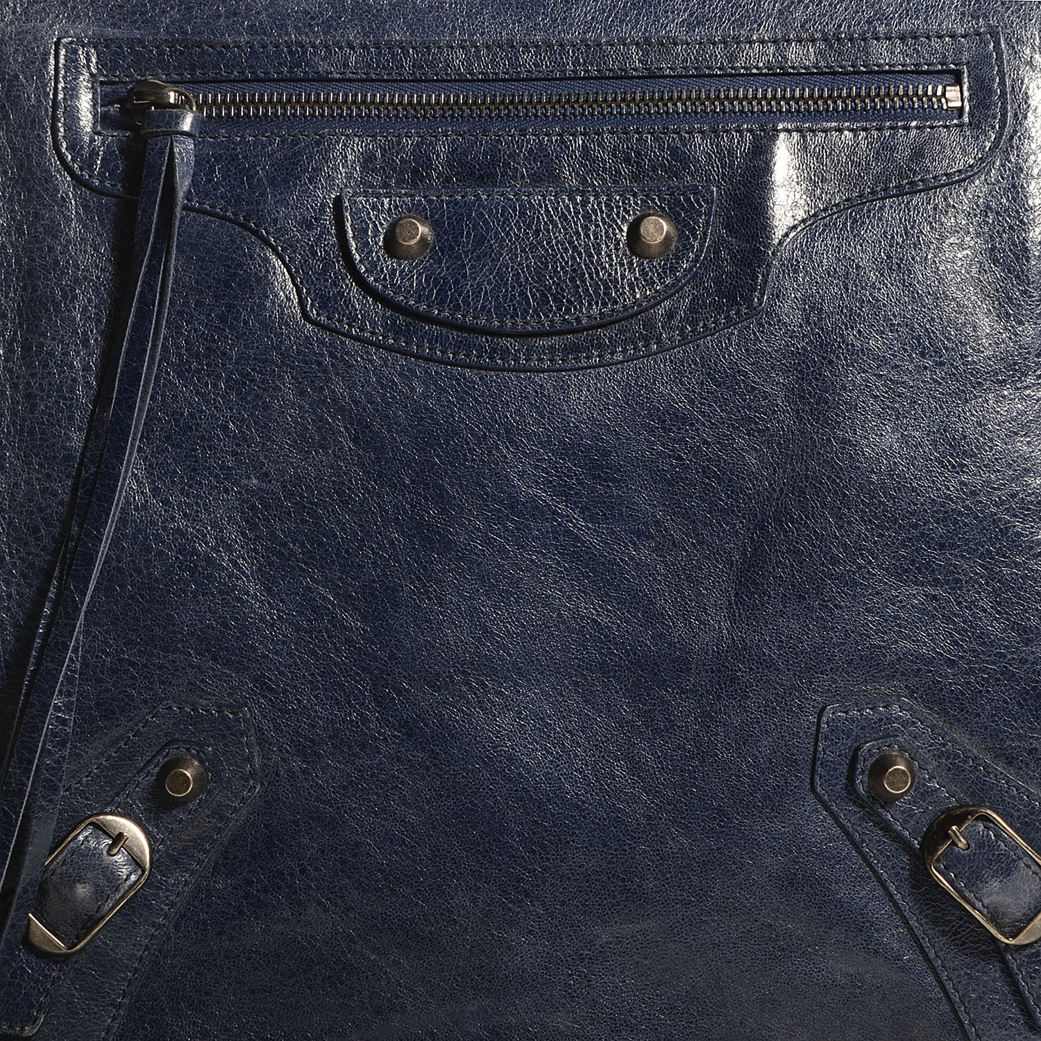 Balenciaga Chevre Besace Messenger Flap Bag Marine 6 of 12