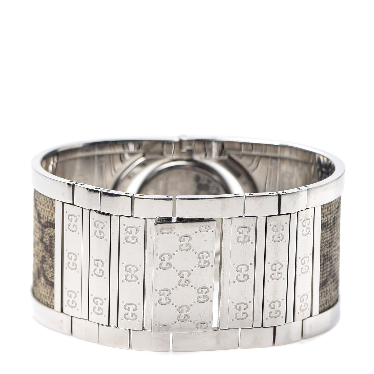Gucci Stainless Steel Canvas Mother of Pearl 33mm Twirl Monogram Quartz Watch 4 of 7