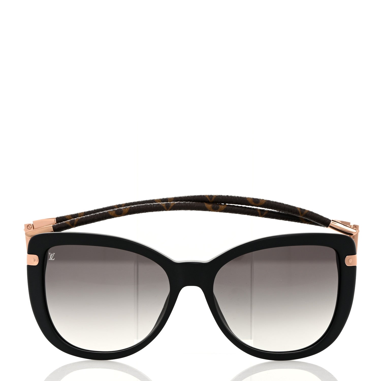 Louis Vuitton Monogram Acetate Charlotte Sunglasses Z0781E Black 2 of 10