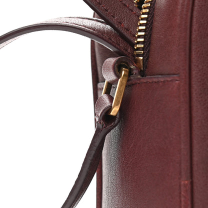 Saint Laurent Lambskin Monogram Lou Camera Bag Burgundy 13 of 14