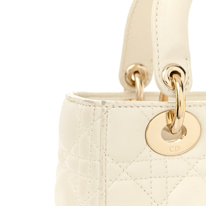 Christian Dior Lambskin Cannage Small Lucky Badges My Lady Dior White 16 of 17