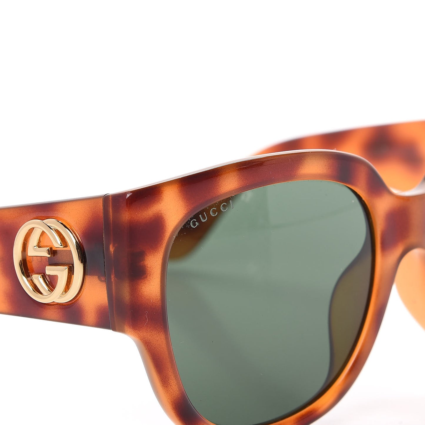 Acetate Square Frame Sunglasses GG0142SA Tortoise