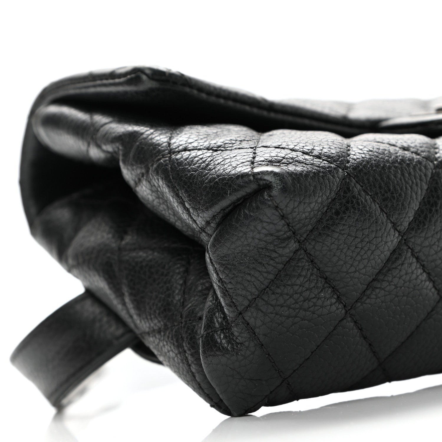 Chanel Grained Calfskin Quilted 2.55 Reissue Flap Belt Bag Clutch Black 10 of 11
