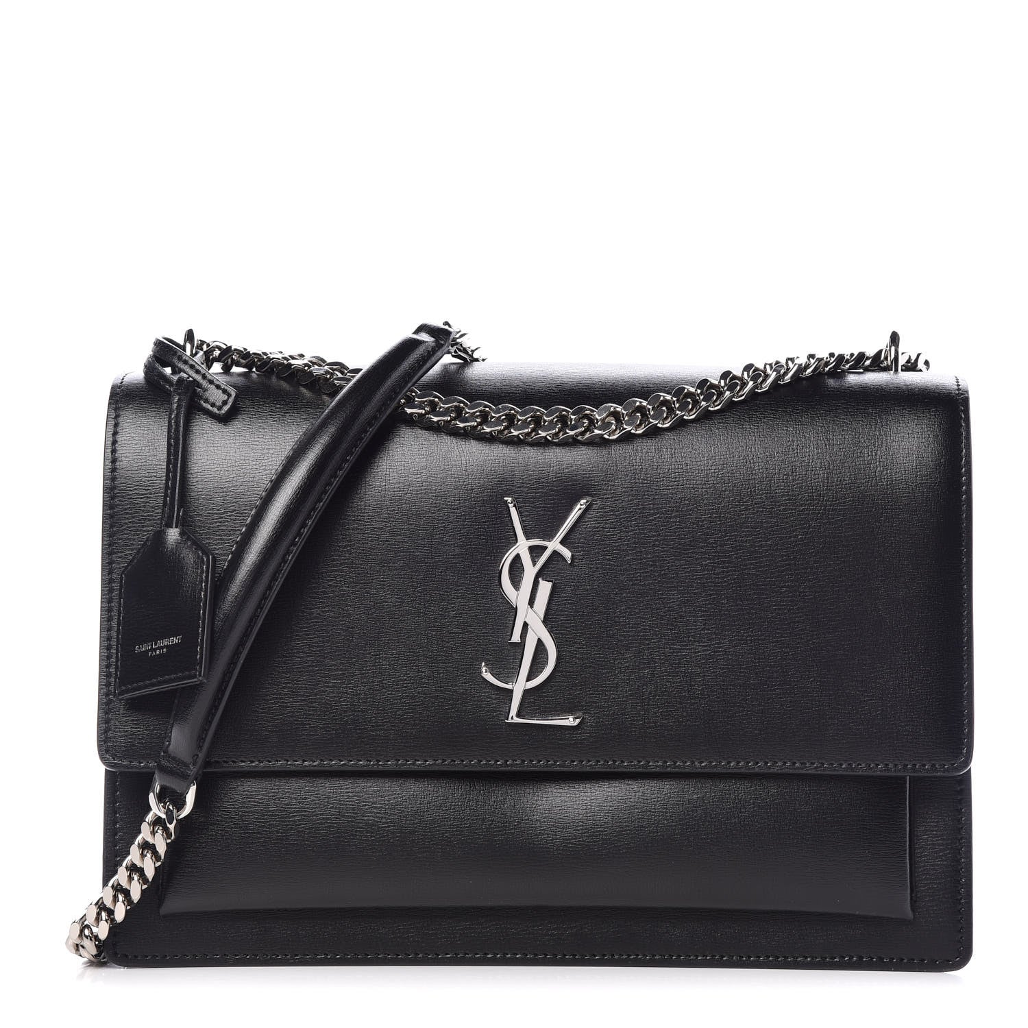 Saint Laurent Calfskin Large Monogram Sunset Black 1 of 11