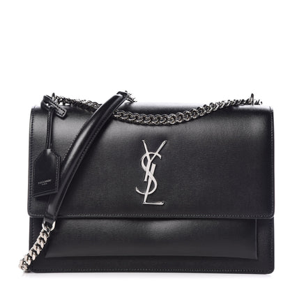 Saint Laurent Calfskin Large Monogram Sunset Black 1 of 11