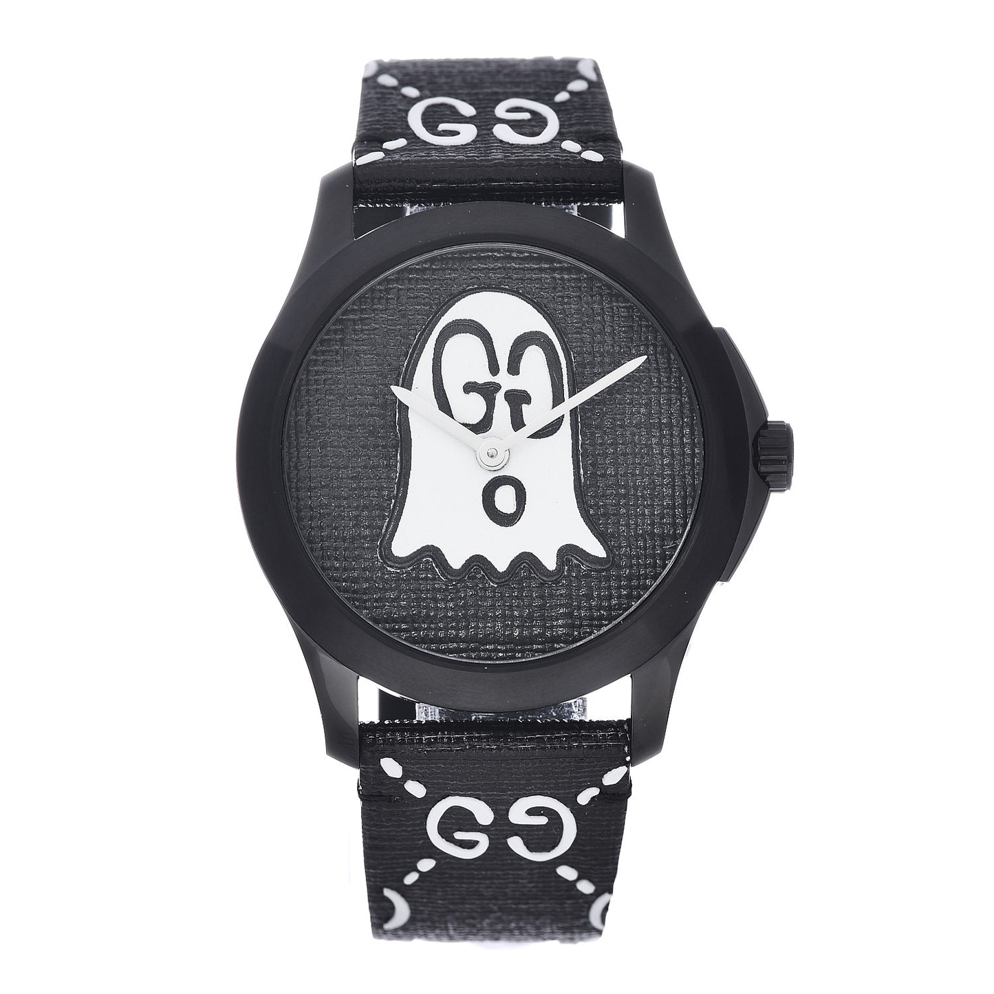 PVD Stainless Steel Canvas 38mm G-Timeless Ghost Quartz Watch Black