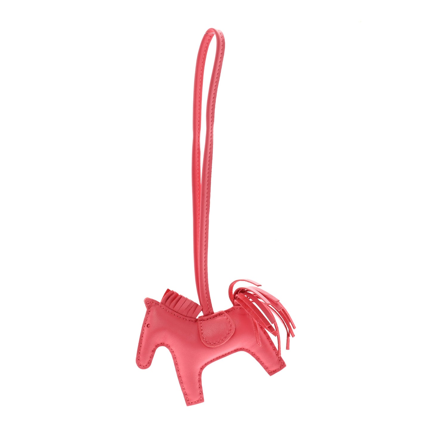 Milo Lambskin Grigri Rodeo Horse Bag Charm PM Rose Azalee