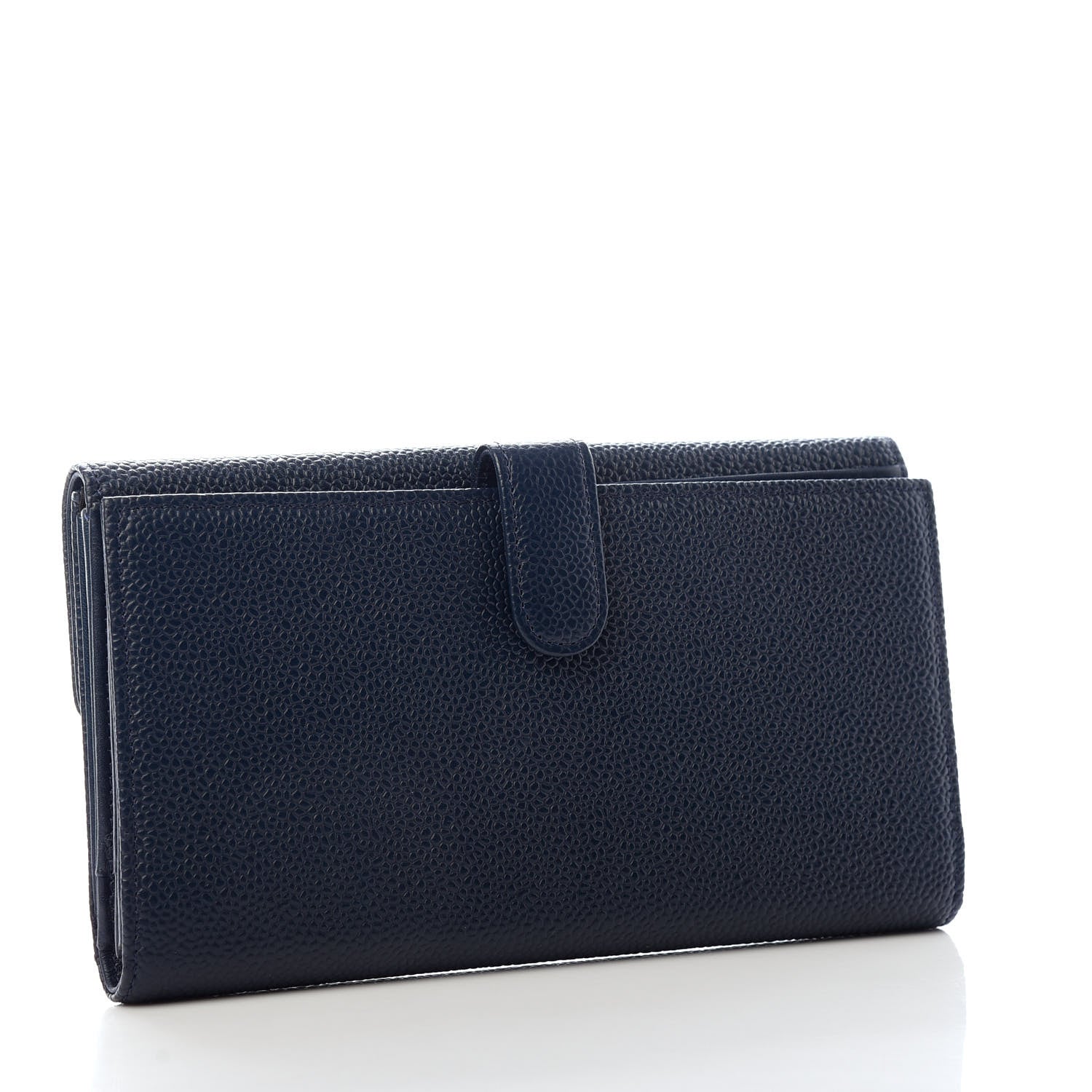 Chanel Caviar Timeless CC Large Flap Wallet Navy Blue 3 of 7