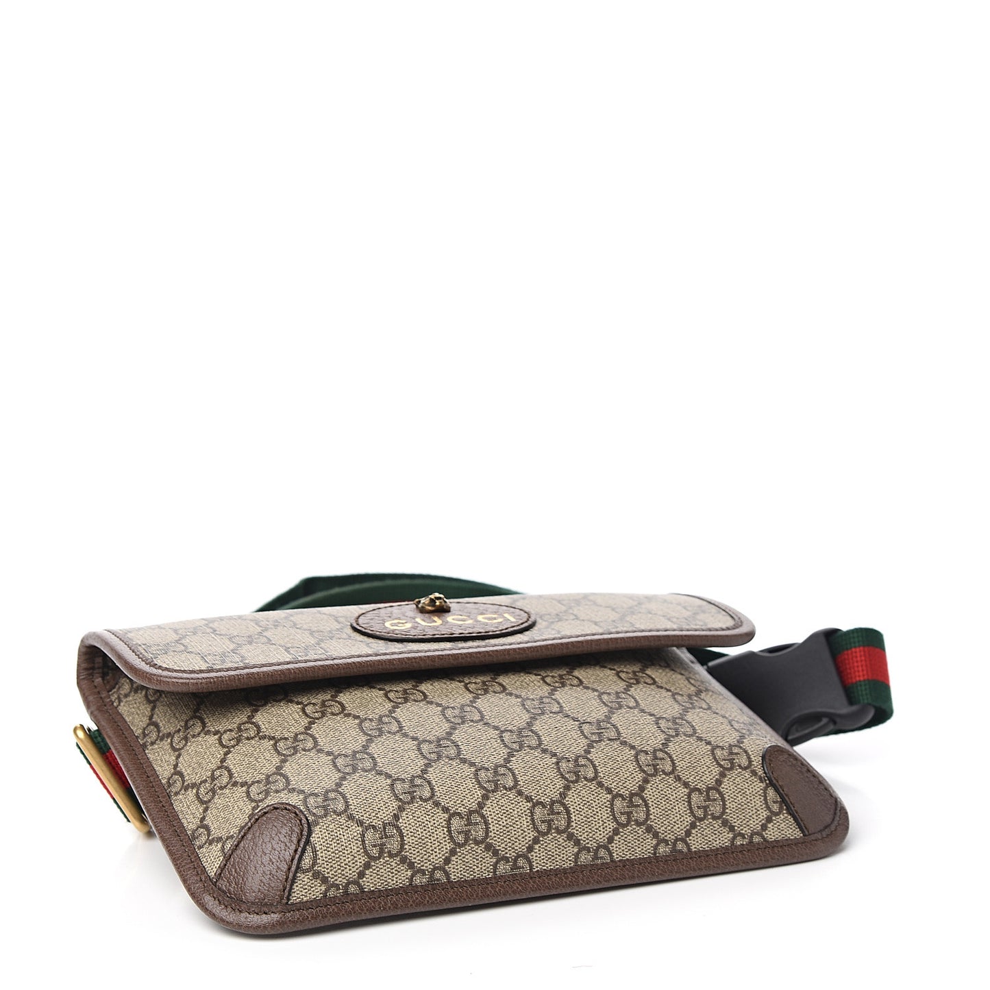 GG Supreme Monogram Neo Vintage Web Belt Bag Brown