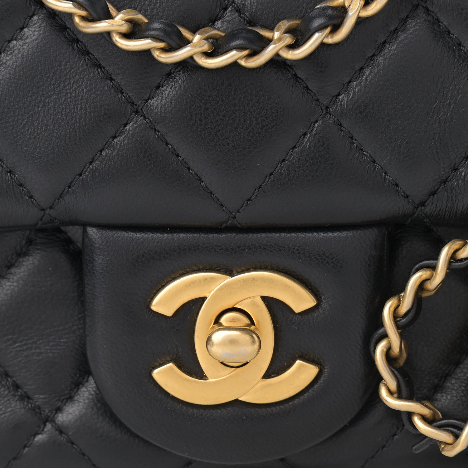 Chanel Lambskin Quilted Mini Pearl Crush Flap Black 8 of 10