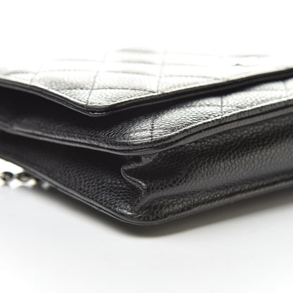 Chanel Caviar Quilted Wallet On Chain WOC Black 10 of 12