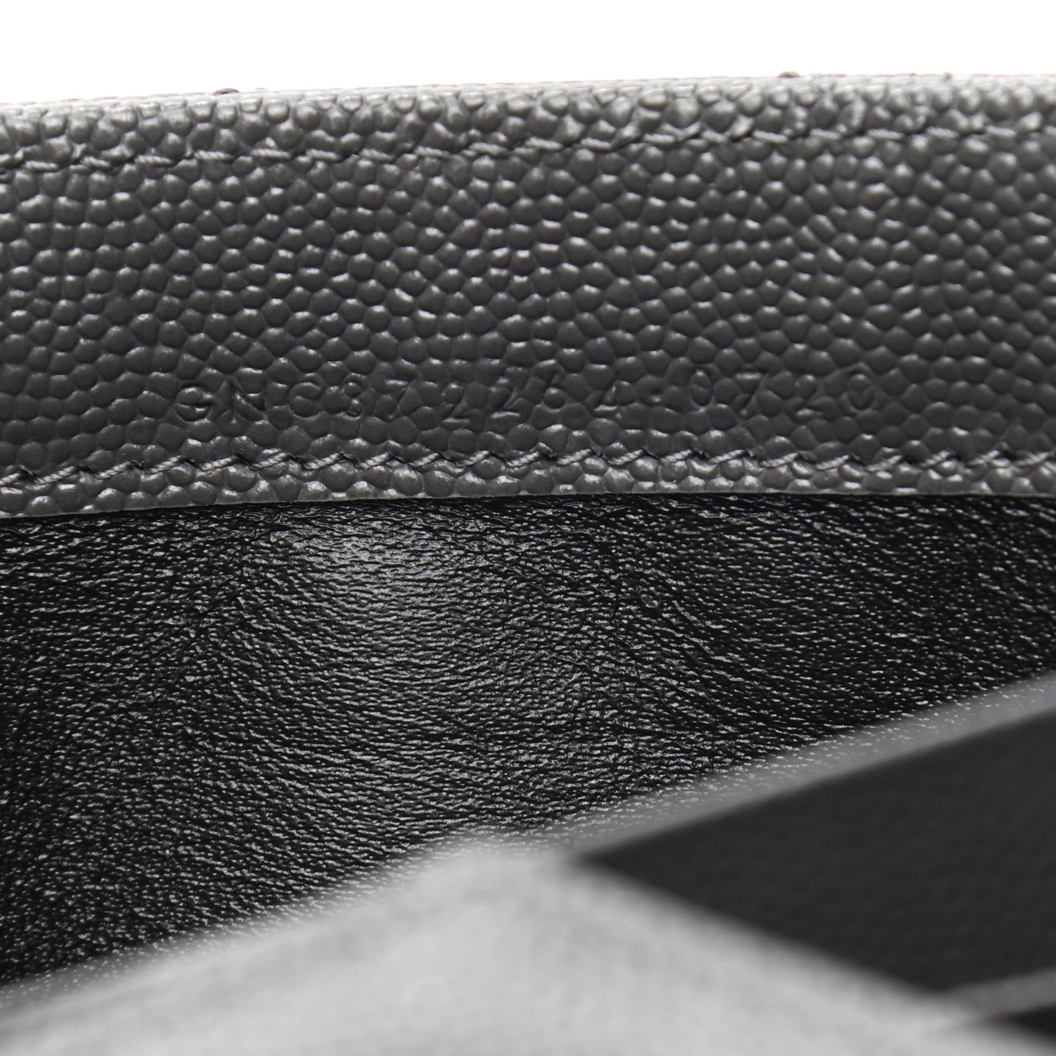 Saint Laurent Grain De Poudre Matelasse Chevron Monogram Flap Wallet Storm 8 of 8