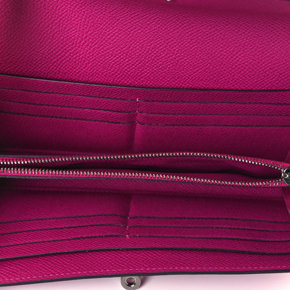 Hermes Epsom Kelly Longue Wallet Rose Pourpre 9 of 16