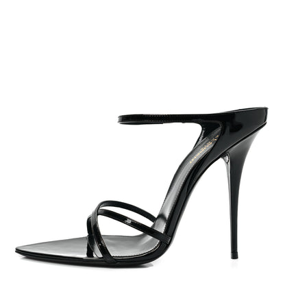 Saint Laurent Patent Gippy Crisscross Mule Sandals 41 Black 1 of 8