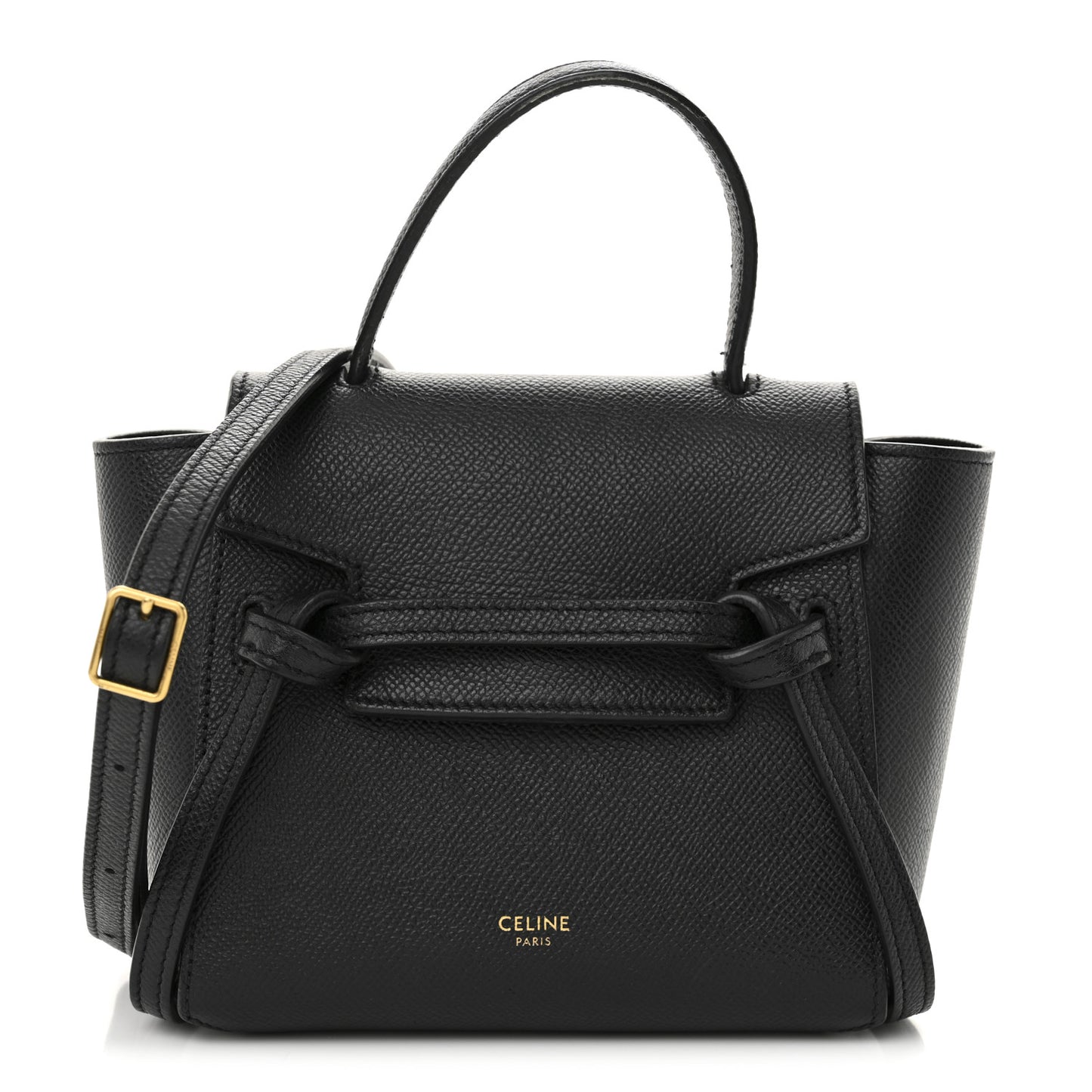 Grained Calfskin Pico Belt Bag Black