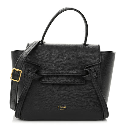Celine Grained Calfskin Pico Belt Bag Black 1 of 13