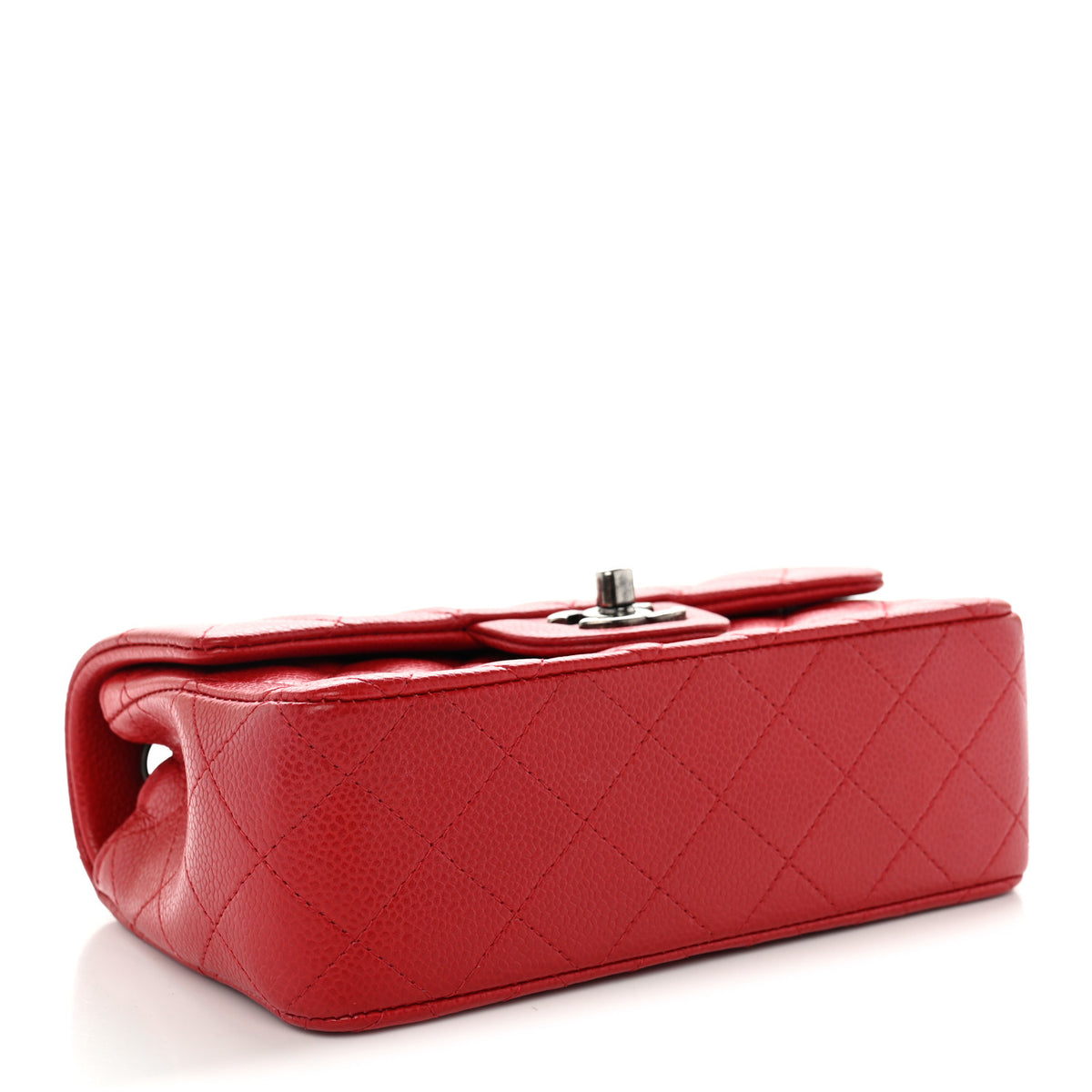 Chanel Caviar Quilted Mini Rectangular Flap Red 4 of 11