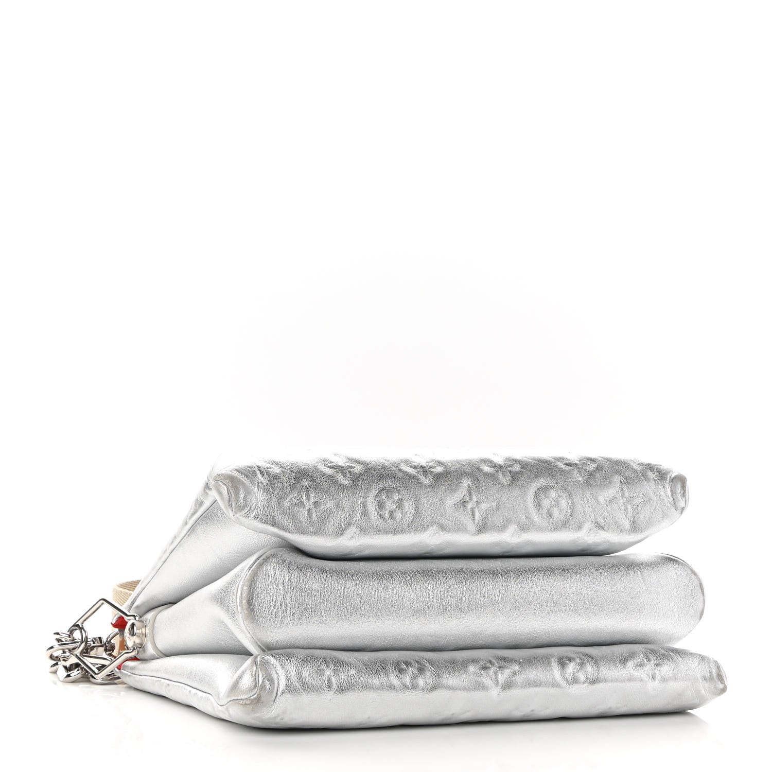 Louis Vuitton Metallic Lambskin Embossed Monogram Coussin PM Silver 4 of 8