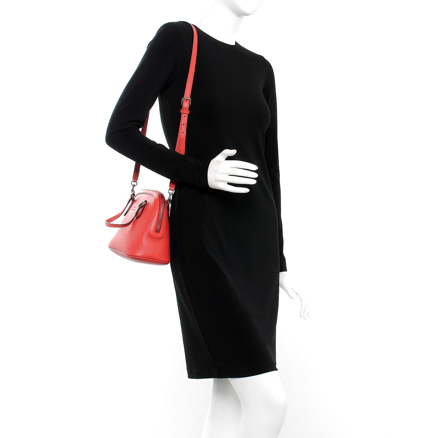 Gucci Calfskin Mini Dome Bag Sporting Red 2 of 7