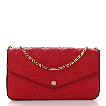 Louis Vuitton Empreinte Pochette Felicie Chain Wallet Scarlet 3 of 10