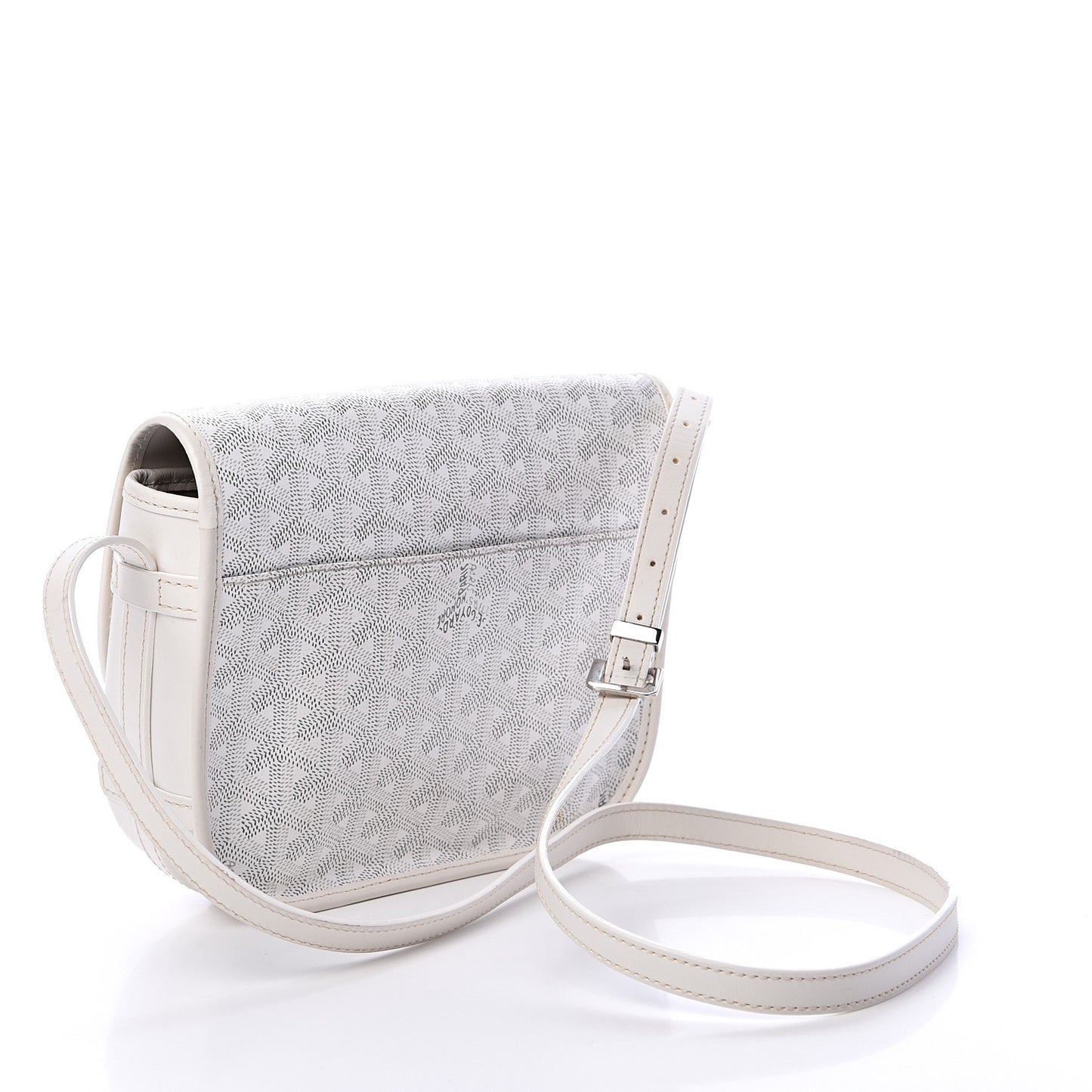 Goyardine Belvedere PM Messenger Bag White