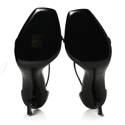 Saint Laurent Patent Calfskin Opyum 110 Sandals 39 Black 7 of 10
