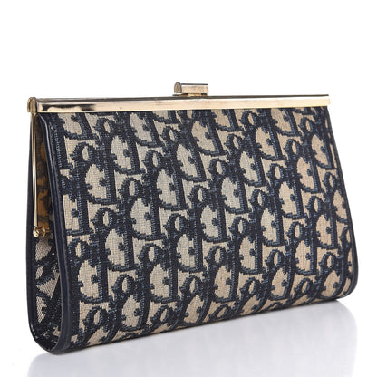 Christian Dior Monogram Small Clutch Navy Blue 4 of 7