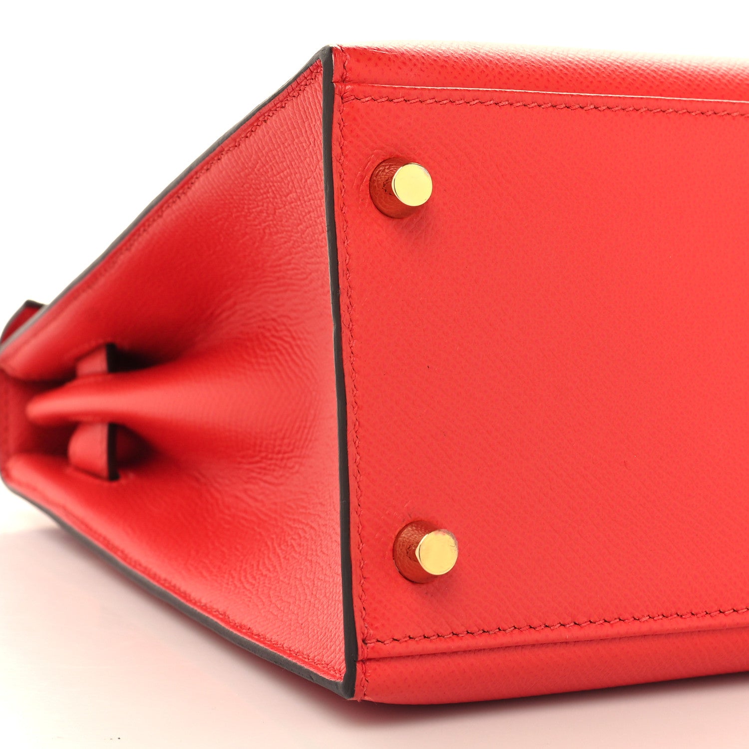 Hermes Epsom Kelly Sellier 28 Rouge Tomate 9 of 10