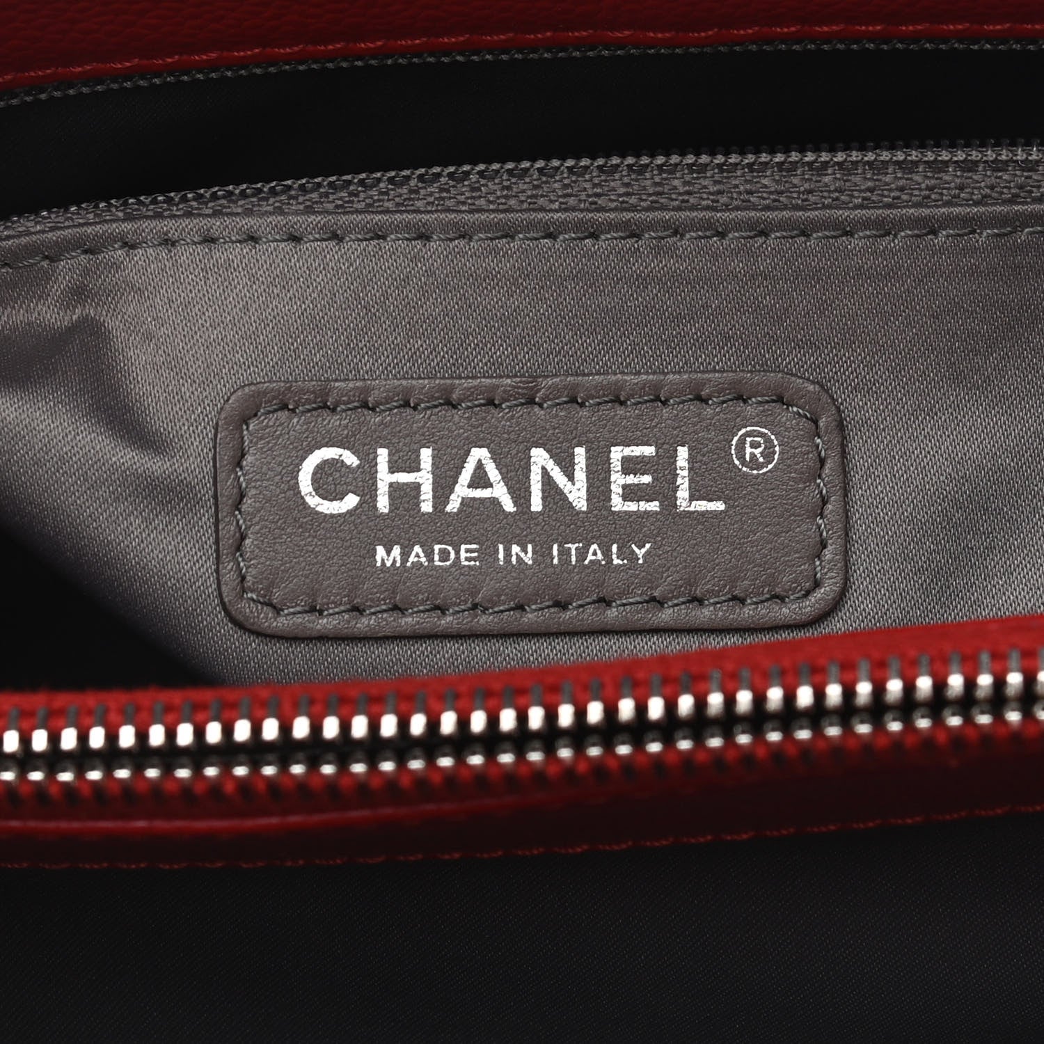 Chanel Caviar Quilted Grand Shopping Tote GST Red 5 of 11