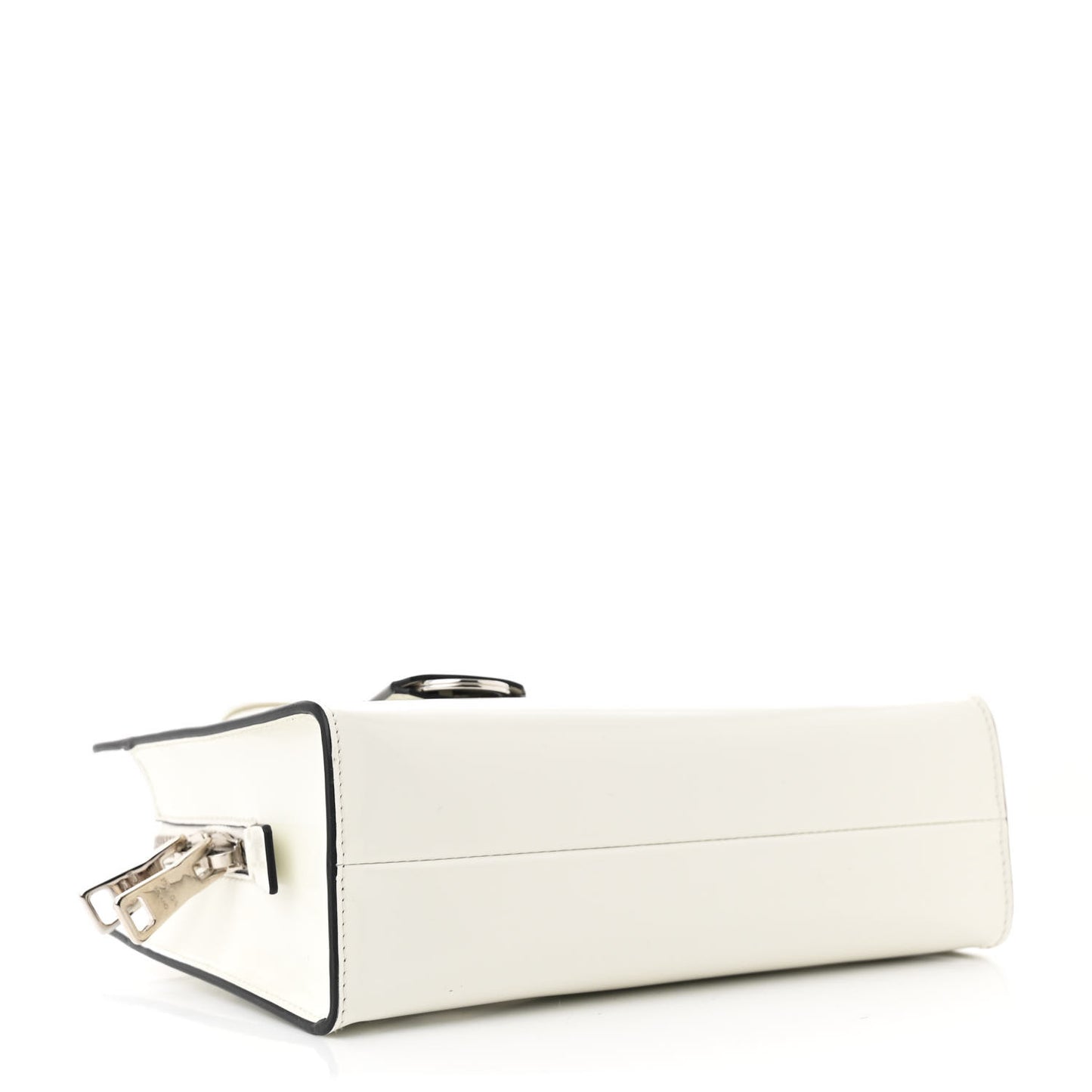 Spazzolato Mini Re-Edition 1995 Double Handle Handbag White