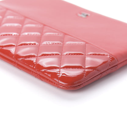 Chanel Calfskin Patent Quilted Medium Cosmetic Case Red 7 of 11