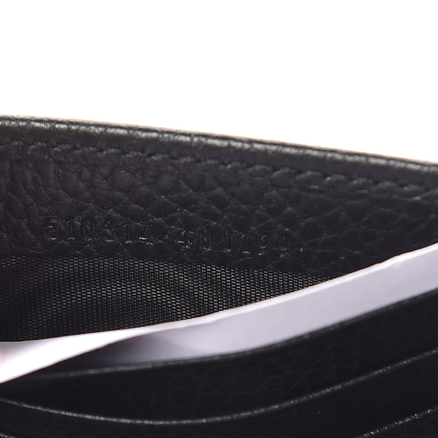 Dollar Calfskin Interlocking G Chain Wallet Black