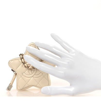 Chanel Lambskin Walk Of Fame Star Clip On Coin Purse Light Beige 2 of 8