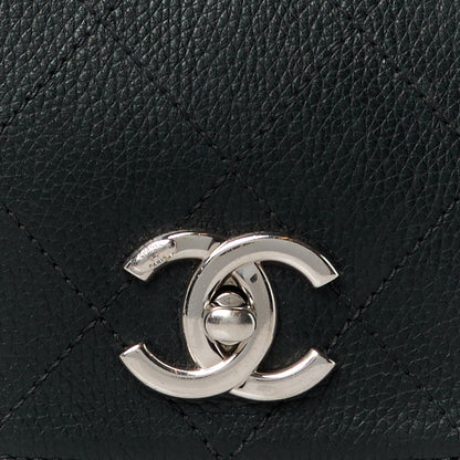 Chanel Calfskin Quilted Jungle Stroll Shoulder Bag Black 9 of 13